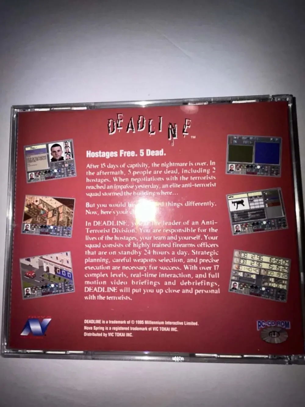 Deadline PC CD-ROM Video Game (1995, Millennium Interactive)